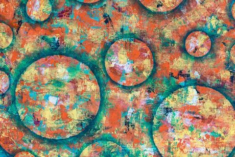 Abstract graphic design circles pattern background Stock Photos