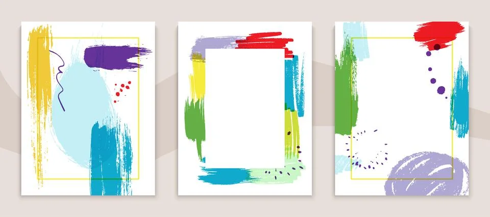 Abstract graphic design, creative template art set, vector illustration, modern Stockillustratie