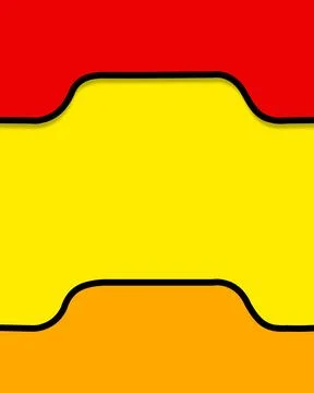 Abstract graphic design element with layered red yellow and orange shapes o.. Stock Illustration