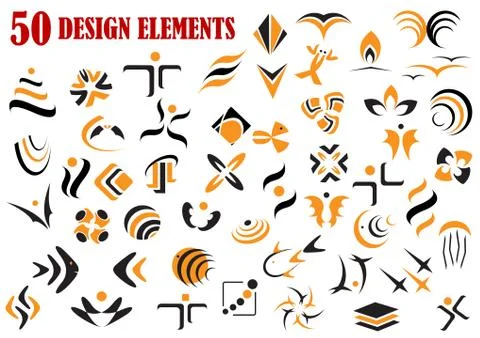 Abstract graphic design elements and symbols イラスト素材
