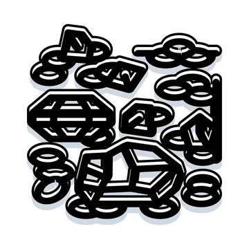 Abstract graphic design elements forming a geometric pattern Stock Illustration