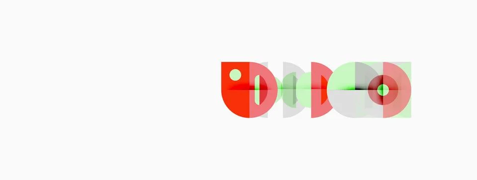 Abstract graphic design features overlapping red circles, creating modern v.. Illustrazione stock