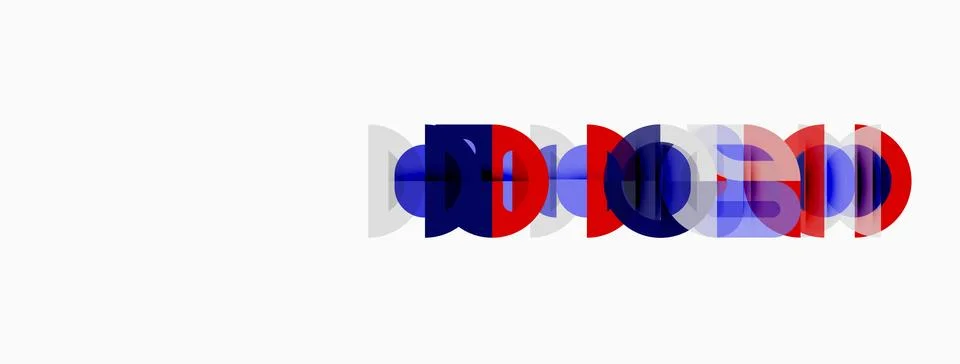 Abstract graphic design features overlapping circular shapes, creating colorf Illustrazione stock