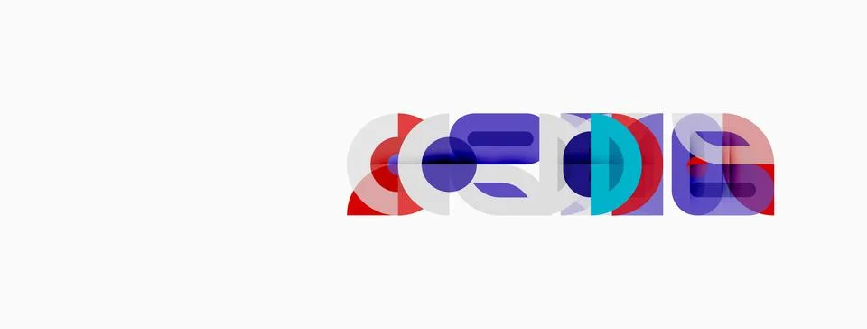 Abstract graphic design features overlapping colorful rectangles forming lett Illustrazione stock