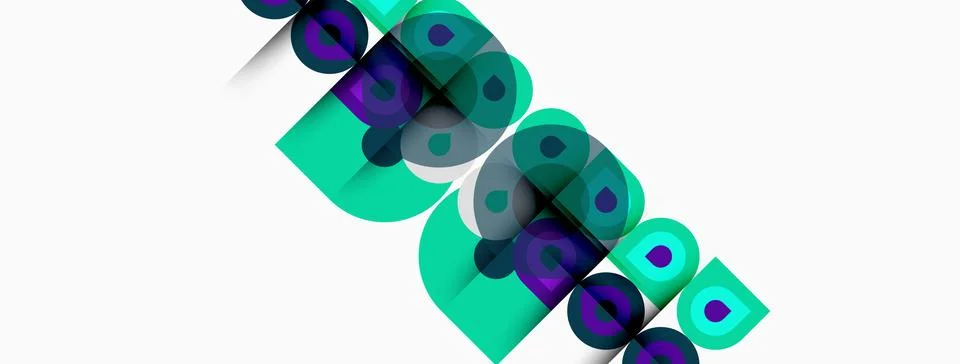 Abstract graphic design features overlapping circles, creating word google... Stock Illustration
