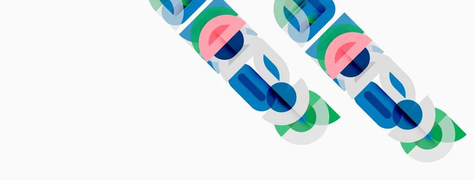 Abstract graphic design features repeating colorful shapes. Geometric pattern Stockillustratie