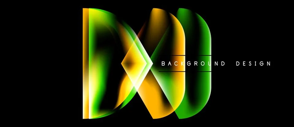 Abstract graphic design features vibrant overlapping lines. Gradient colors.. Stock Illustration