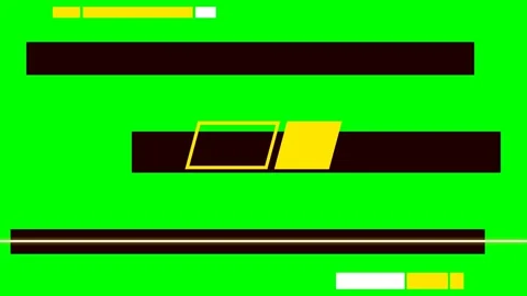 Abstract graphic design featuring black bars and yellow accents on green Video stock 340266774