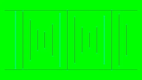 Abstract graphic design featuring vertical lines on a bright green background Stock Footage 340900614