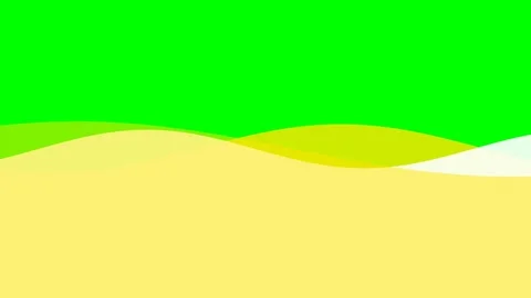 Abstract graphic design featuring vibrant green and soft yellow wave layers Stock Footage 340902578
