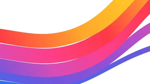 Abstract graphic design with flowing, curved stripes in a gradient of yello.. Vídeo Stock 344809402