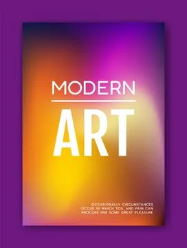 Abstract graphic design frame. Gradient light creative card with title. Moder Stock Illustration