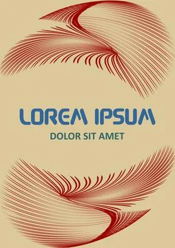 Abstract graphic design of the leaflet in nostalgic retro colors, beige Stock Illustration