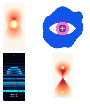 Abstract Graphic Design, Modern Vector Art Collection Illustrazione stock