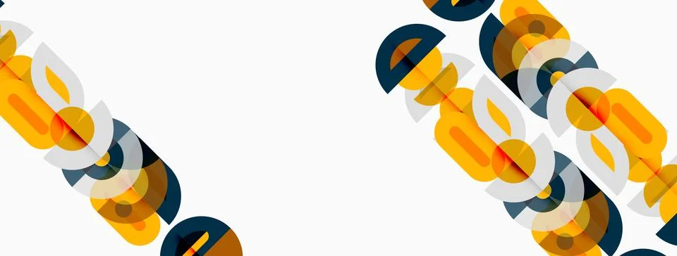 Abstract graphic design. Overlapping shapes create dynamic visual pattern. .. Stock Illustration