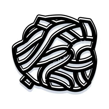Abstract graphic design tangled ribbons illustration Stock Illustration