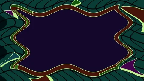 Abstract  Graphic Design with a Wavy Frame Video stock 284404173