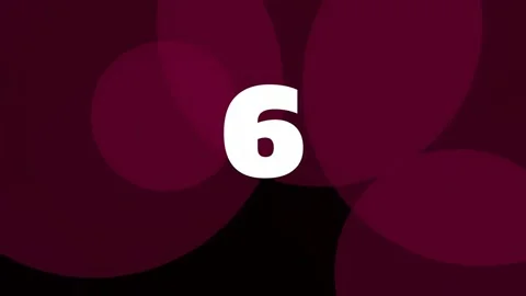Abstract graphic element of the number nine on a deep black canvas Stock Footage 342092734