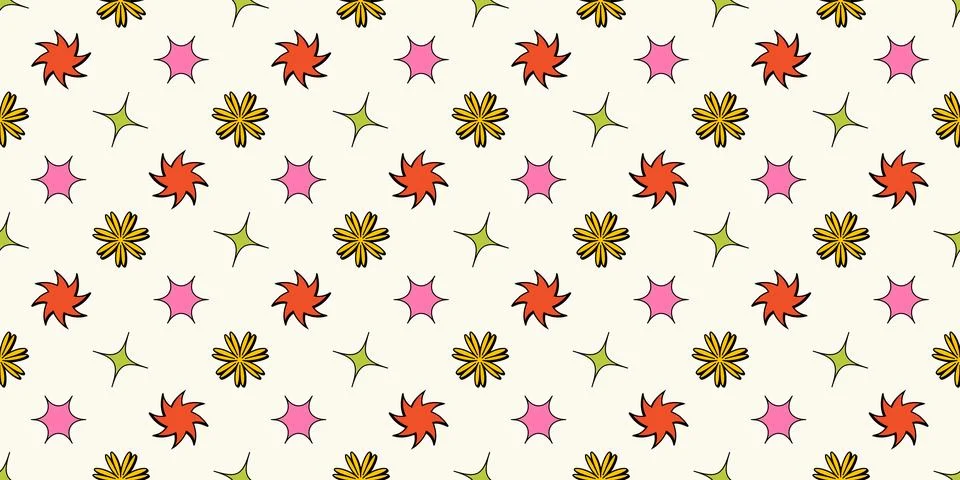 Abstract graphic elements seamless pattern. Minimalist figures in trendy brut 스톡 일러스트