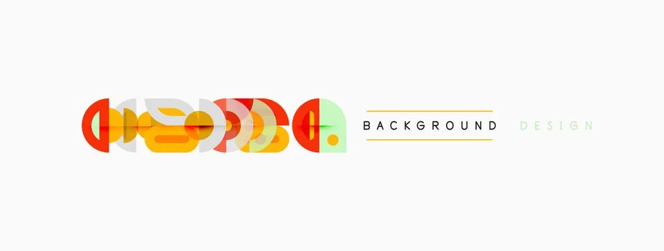 Abstract graphic elements, vibrant colors, modern design. Minimalist compos.. Illustrazione stock