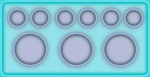 Abstract graphic frame circle pattern shapes. light blue gray color Stock Illustration