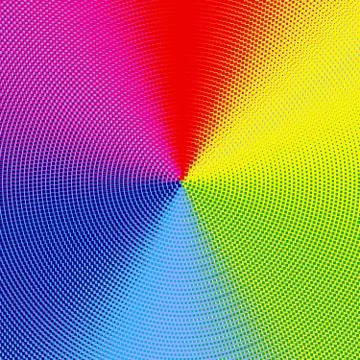 Abstract graphic halftone pattern in a color rainbow spectrum square イラスト素材
