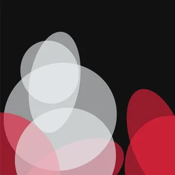Abstract graphic illustration featuring overlapping geometric shapes and curv Stock Illustration