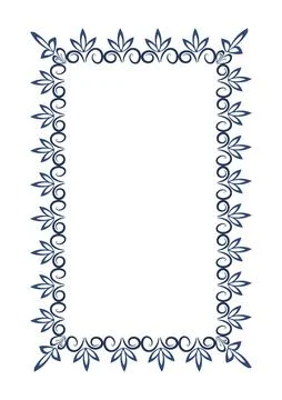 Abstract graphic is a lace plant-based frame. Styling. Two colors - white and Stock Illustration