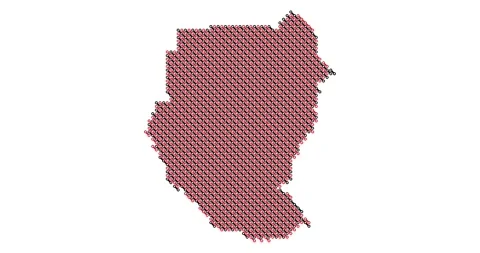 Abstract Graphic Lines Creating Map of Sudan Stock Footage 327293094