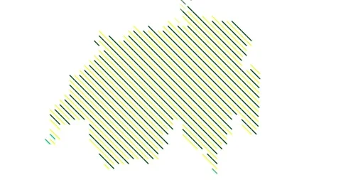 Abstract Graphic Lines Creating Map of Switzerland Stock Footage 327299867