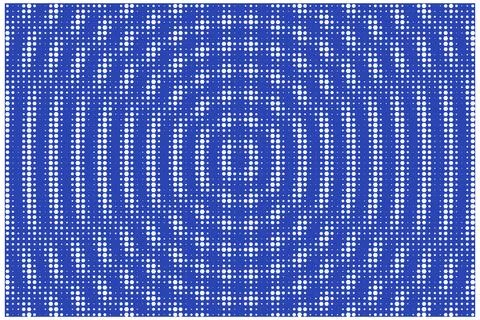 Abstract Graphic Pattern Featuring Concentric Circles of Varying White Half.. Stock Illustration