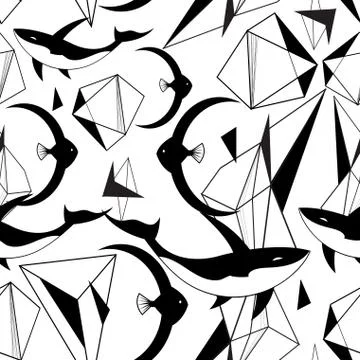 Abstract graphic pattern from geometric shapes Stock Illustration