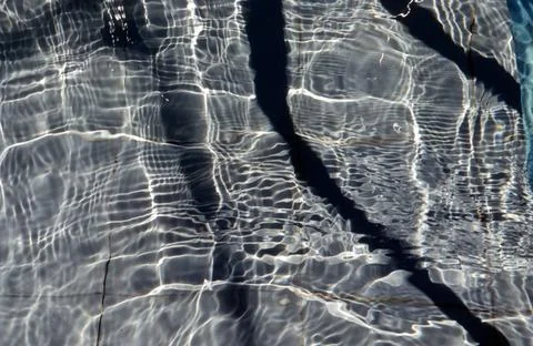 Abstract graphic pattern of sunlight in swimming pool water Copyright: xPx... Foto stock