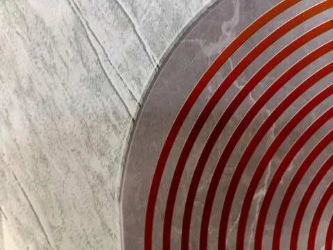 Abstract Graphic With Red Concentric Circles Stock Photos