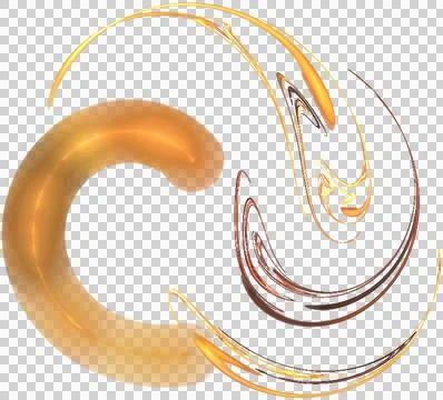 Abstract graphic rounded pattern in shades of ocher, isolated element 스톡 일러스트