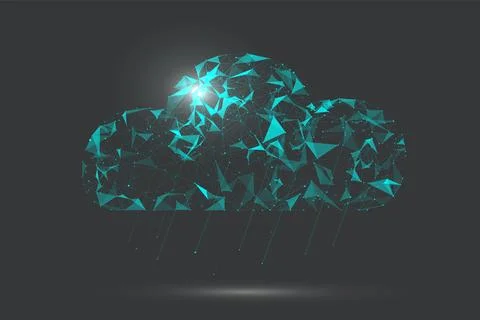 Abstract graphic symbolizing cloud technology, vector illustration. Stockillustratie