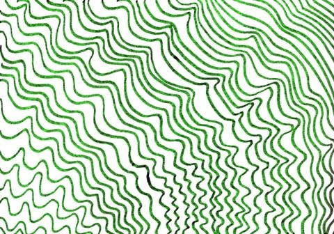 Abstract graphic texture psychedelic background from green wavy stripes on a  Illustrazione stock