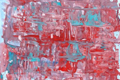 Abstract graphic texture with red and blue paint horizontal lines Stock Illustration