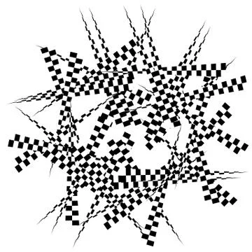 Abstract graphic with triangular checkered lines. Vector art. Stock Illustration