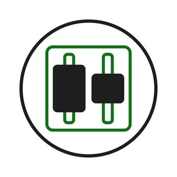 Abstract graphic with vertical elements representing configuration adjustme.. Stock Illustration