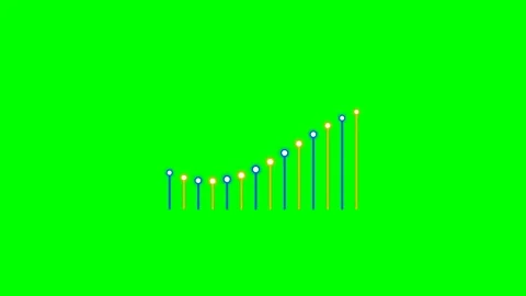 Abstract graphic visualization of a wave pattern on a solid green background Stock Footage 340265950