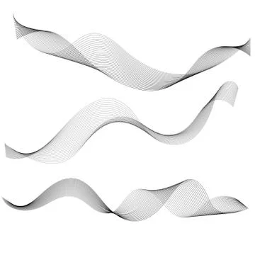 Abstract graphic waves and lines Stock Illustration