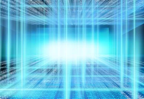 Abstract graphical digital data room background concept series Stock Illustration