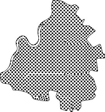 Abstract graphical representation featuring a unique irregular shape filled.. Stock Illustration