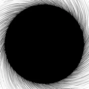 Abstract graphics with circular spiral distortion. Pattern of rotating radial Stock Illustration