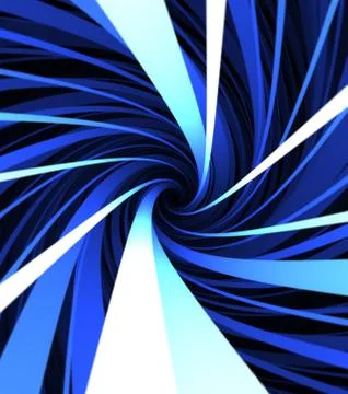 Abstract graphics with colored spiral in parametric motion on futuristic spac Stock Illustration