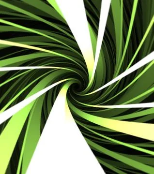 Abstract graphics with colored spiral in parametric motion on futuristic spac Stock Illustration