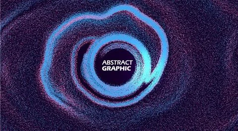 Abstract graphics composed of colored dots Stock Illustration