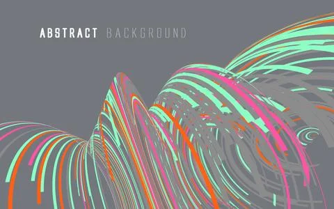 Abstract graphics composed of colored lines Stock Illustration