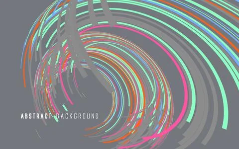 Abstract graphics composed of colored lines Stock Illustration
